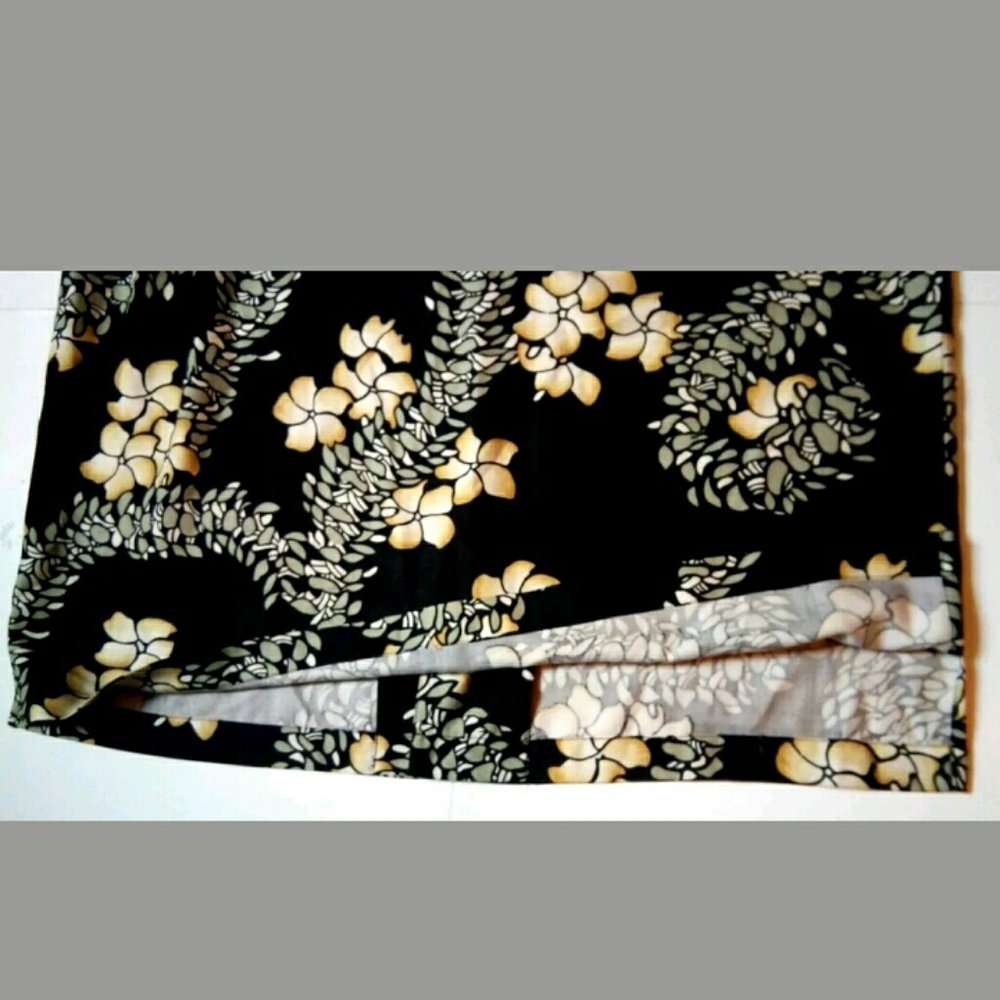 TOMMY BAHAMA L 100% Silk Black Yellow Shirt - Picture 4 of 6